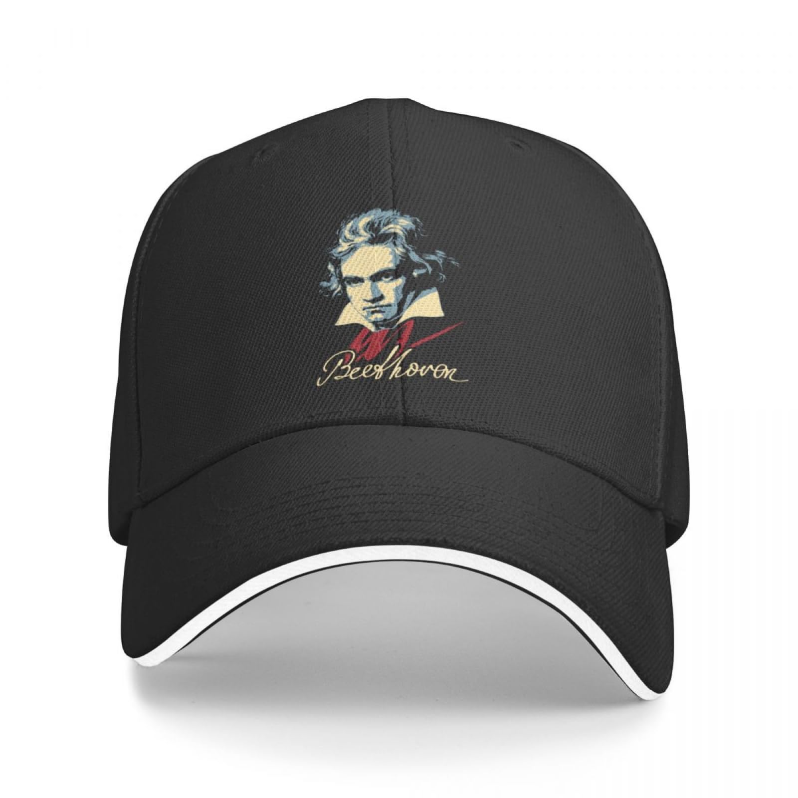 Cizieoe Unisex Black Baseball Cap Beethoven Rugby Beach Outing Caps