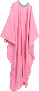 PLAFOPE Capa De Corte De Pelo Para Peluquería 1 Unidad Talla Grande Color Rosa Protegiendo Ropa Uso Salón o Doméstico