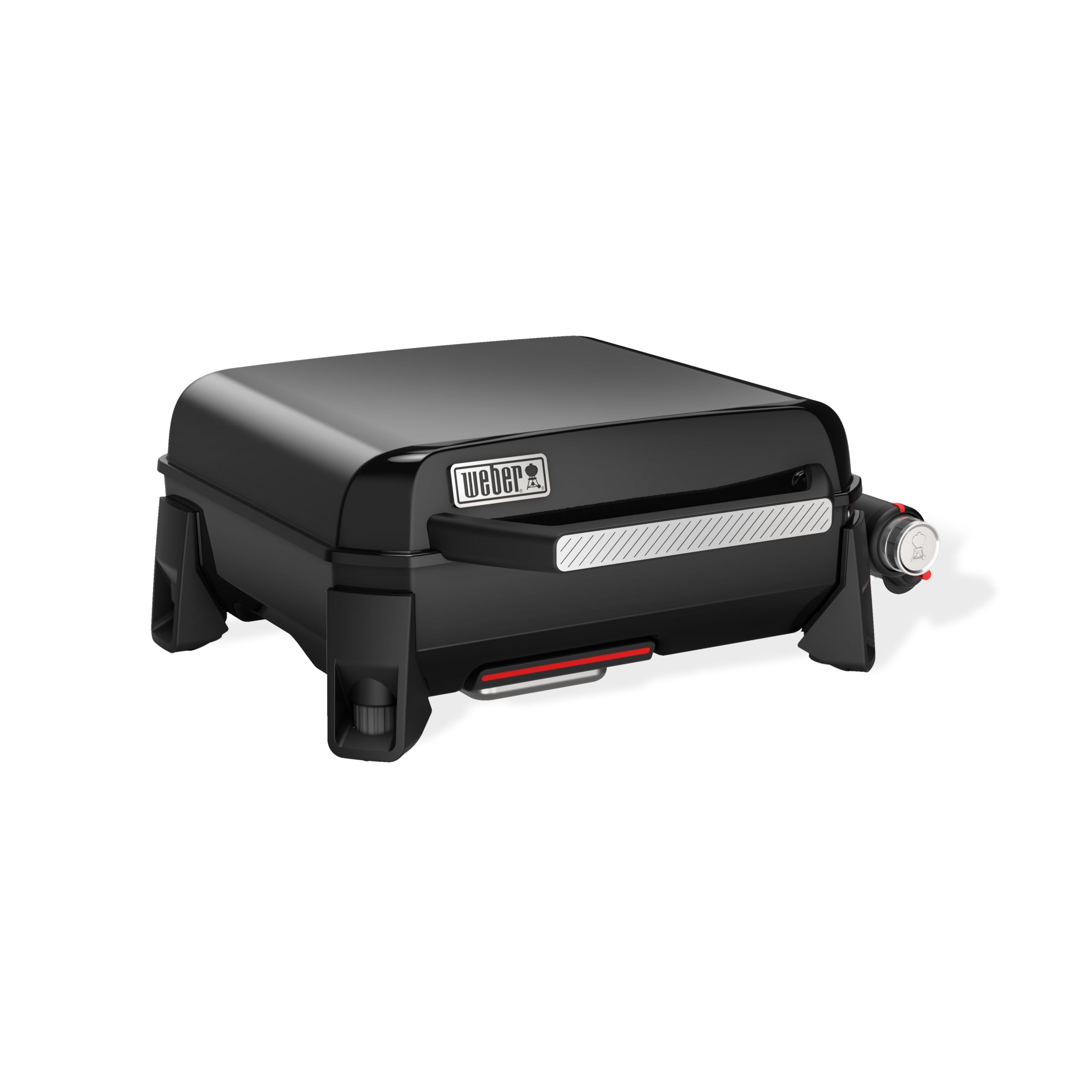 Weber Slate GP Tragbare Premium Gasgrillplatte | Gleichmäßige Hitze bis zum Rand, Bis zu 260 °C, Antihaft-Grillfläche (43 x 41 cm), Höhenverstellbare Füße, Schwarz