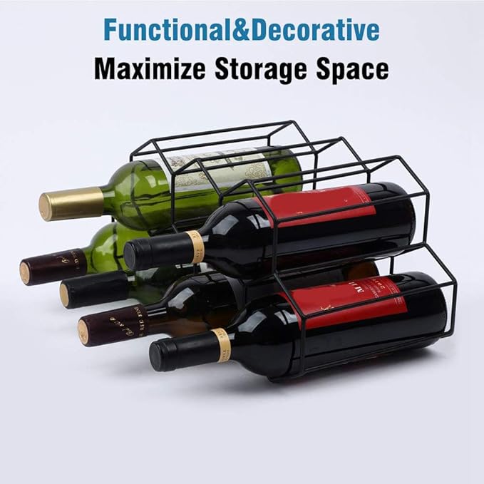 Soporte para Botellas Metálico Negro 7 Botellas miniatura 5