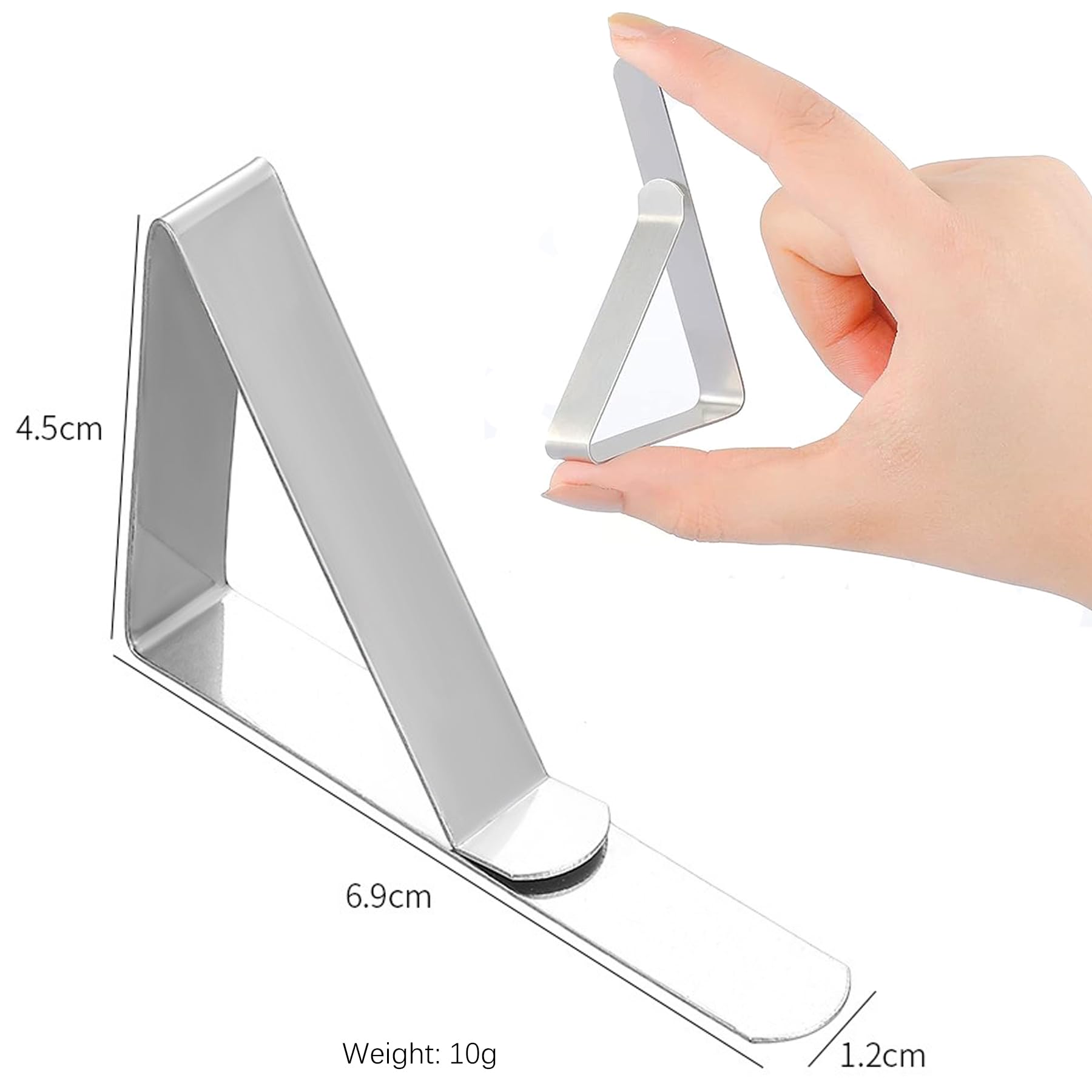 Fermatovaglia, 30 pezzi, in acciaio inox, 4 x 5 cm, per tovaglia, ideale per ristoranti, picnic, tende da festa, matrimoni, lauree