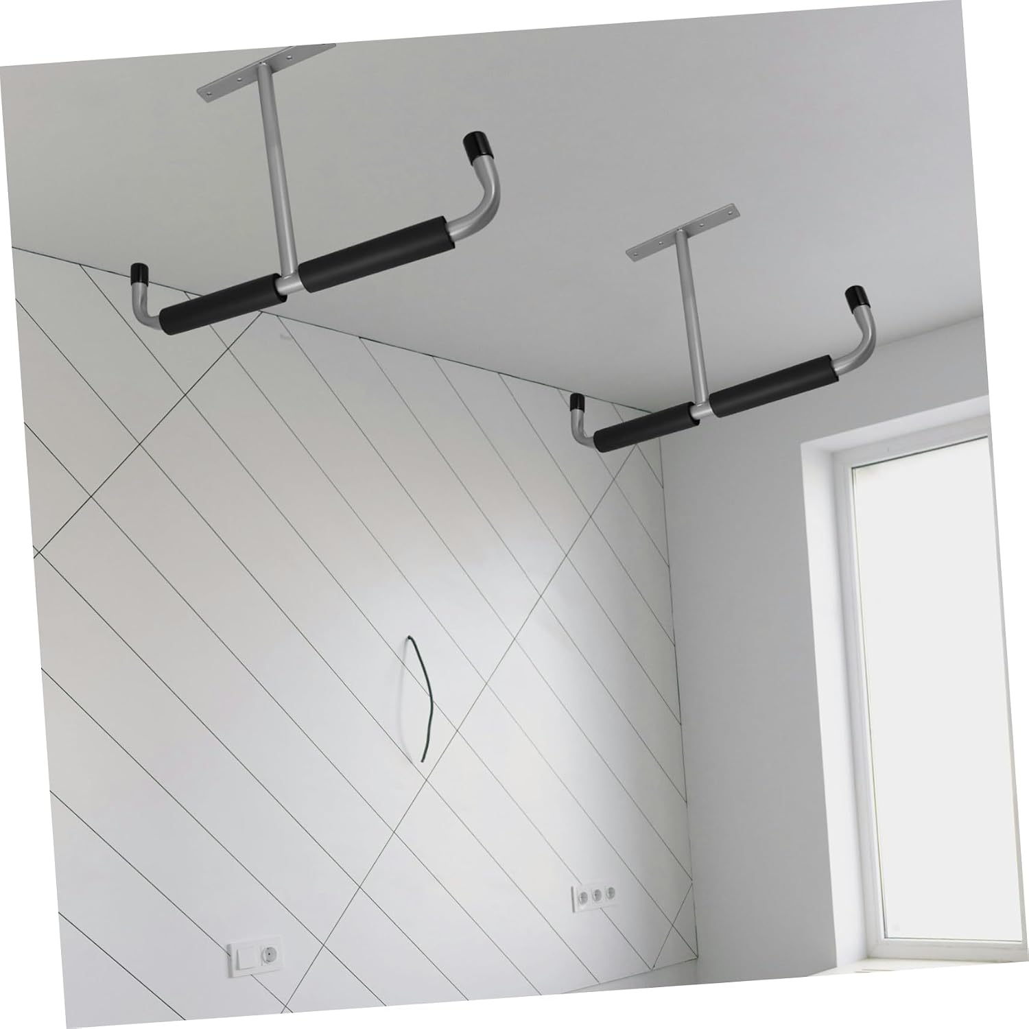 MAGICLULU Ceiling Mounted Hook Rack for Garage Storage Shaped Heavy Duty Wall Bracket for Fishing Rods Bikes and Tools Versatile Garage Organizer for Ceiling Display