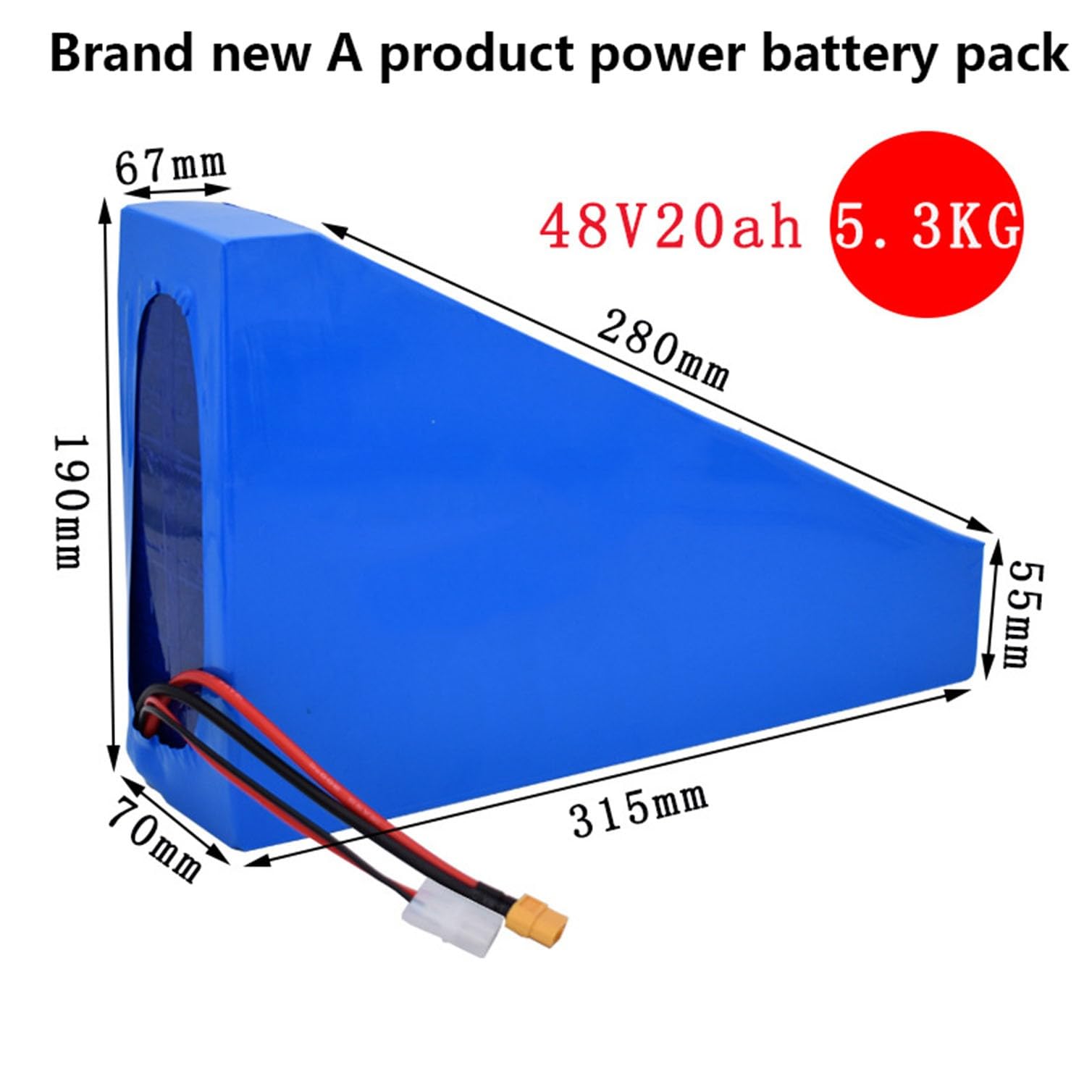 48V 50Ah E-Bike Akku – Eingebautes BMS, Wasserdichte PVC-Hülle, 13S8P, Mit Ladegerät, Für Motor 200W–1200W (250x150x70 Mm, Ca. 4,6 Kg) 48V 50Ah E-Bike Akku – Eingebautes BMS, Wasserdichte PVC-Hülle, 13S8P, Mit Ladegerät, Für Motor 200W–1200W (250x150x70 Mm, Ca. 4,6 Kg)