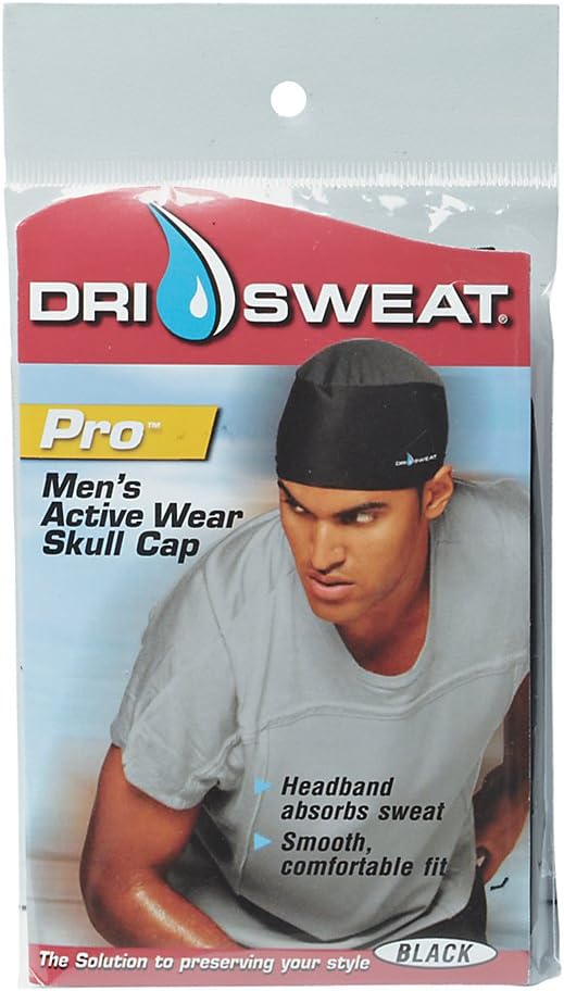 Dri Sweat Pro Men's Active Skull Cap Black