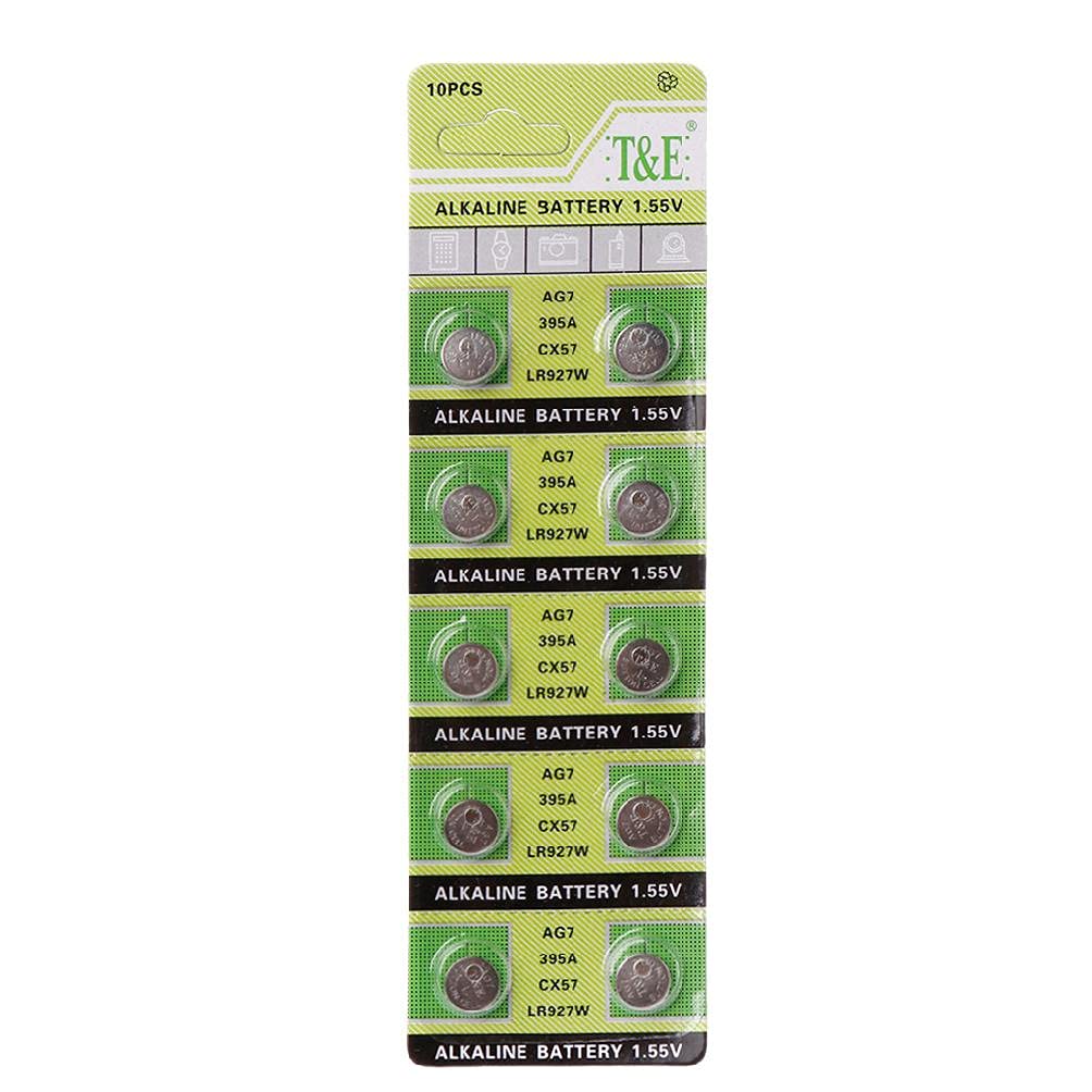 10PCS Alkaline Battery AG7 1.55V Button Coin Cell Watch Batteries LR927 LR57 SR927W 399 GR927 395A button battery ag13