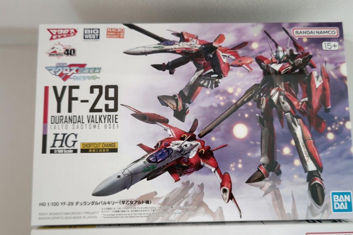 HG YF-29.HGYF-19セット HG 1/100 YF-29 デュランダルバルキリー(マクシミリアン・ジーナス機