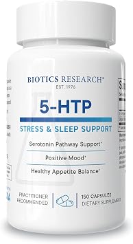 BIOTICS RESEARCH 5HTP 50mg Promotes Brain Health, Relaxed Mood 150 Capsules