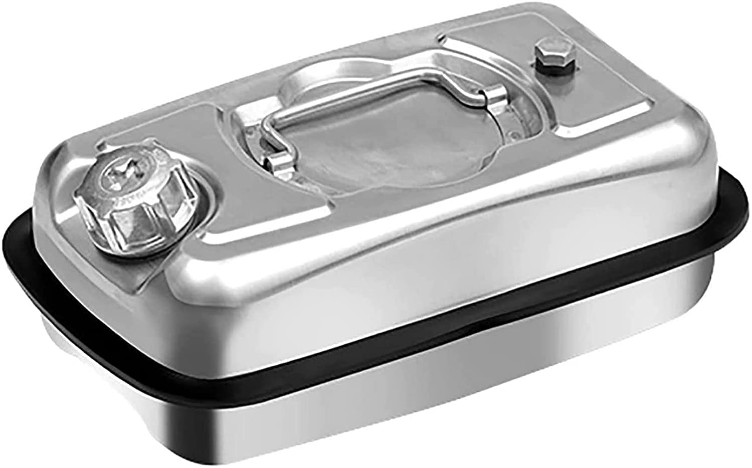 Bidón de Gasolina de Metálico Recipientes gasoli Bidón de Acero Inoxidable 304 for Gasolina y diésel, Capacidad de 3 l, 5 l, bidón, Grosor del Cuerpo metálico de 0,8 mm (Size : 3l)