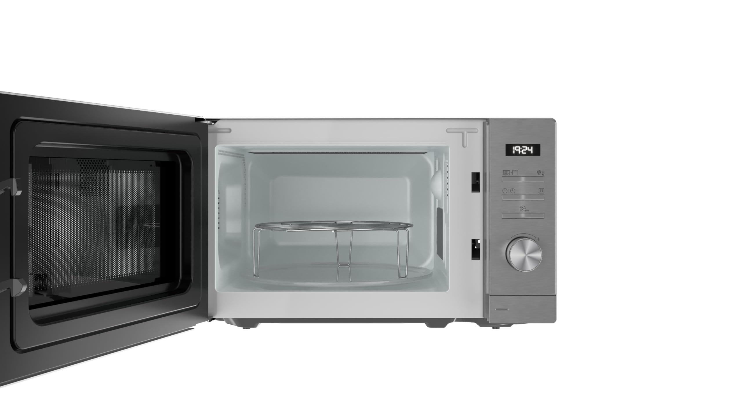 TEKA Microondas de Libre Instalación con Grill, Capacidad 20 L, 5 Niveles de Potencia, 700 W, Interior Pintado, Temporizador 95 Min, Modelo MWE FS20 G SS