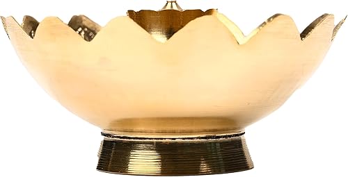 Miniatura 6 de Soporte de incienso de latón, quemador de incienso de palo de loto y soporte de incienso dorado con soporte para agarrador de cenizas, soporte