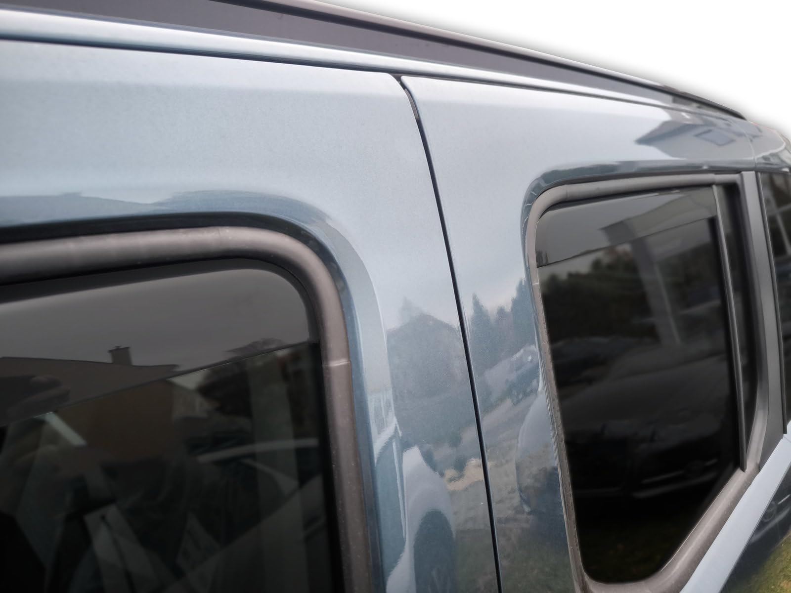 J&J AUTOMOTIVE GD Déflecteurs d'air et de Vent pour Citroen Berlingo Depuis 2018 4pcs, Teintés, Avant et Arrière, Aérodynamique