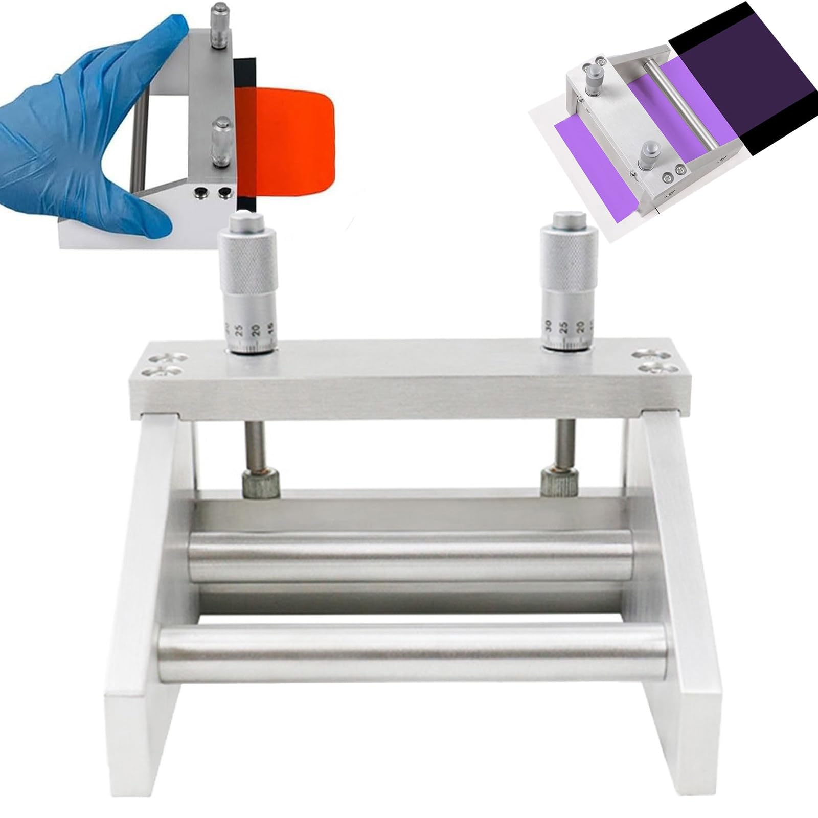 ZHJOPP Adjustable Film Applicator Coater, 3500um Wet Film Micrometer Device with Doctor Blade for Precision Coating (100mm)