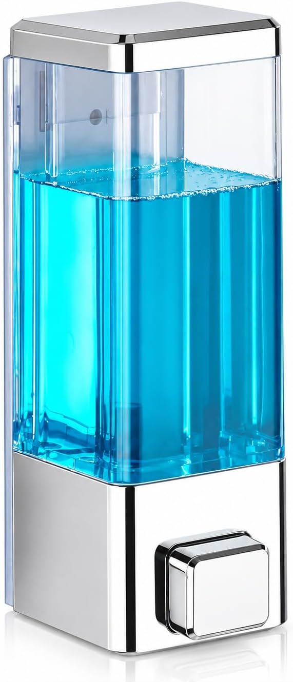 Twizzle Liquid Hand Wash Soap Dispenser for Bathroom, Kitchen, Sink Wall Mounted Plastic ABS 400 ML- (Pack of 1)