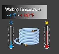 Vista 5 de Atlantic Manguera de jardín resistente de 100 pies x 5/8 pulgadas, manguera de agua de color azul (100 pies)