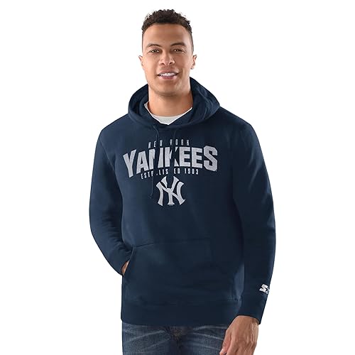Starter MLB Men's Classic Distressed Pullover Hoody Sweatshirt