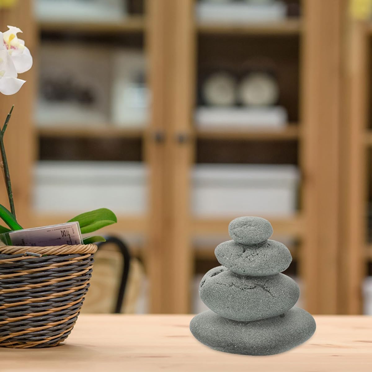 SHERCHPRY Zen Steine Kreative Steinskulpturen aus Stein mit Lebensechtem Design 3 Stück Praktische Gartendekoration für und Aquarium für Entspannendes Yoga Zubehör