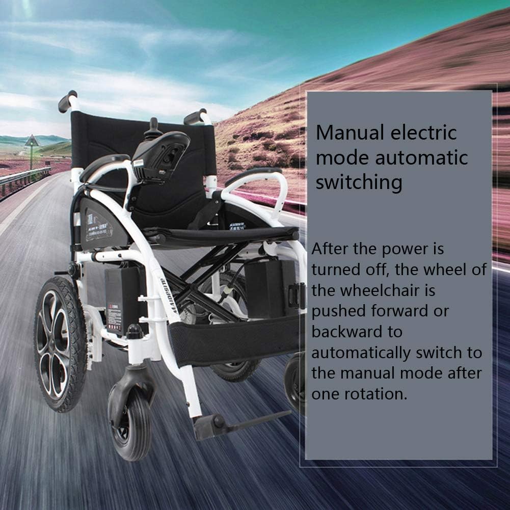 Portable Intelligent Lightweight Foldable Electric Wheelchair Scooter, Two Modes Motorized Wheelchair for Adult, Folding Carry Durable Power Wheelchairs, Family More Assured,lithiumbattery : Health & Household