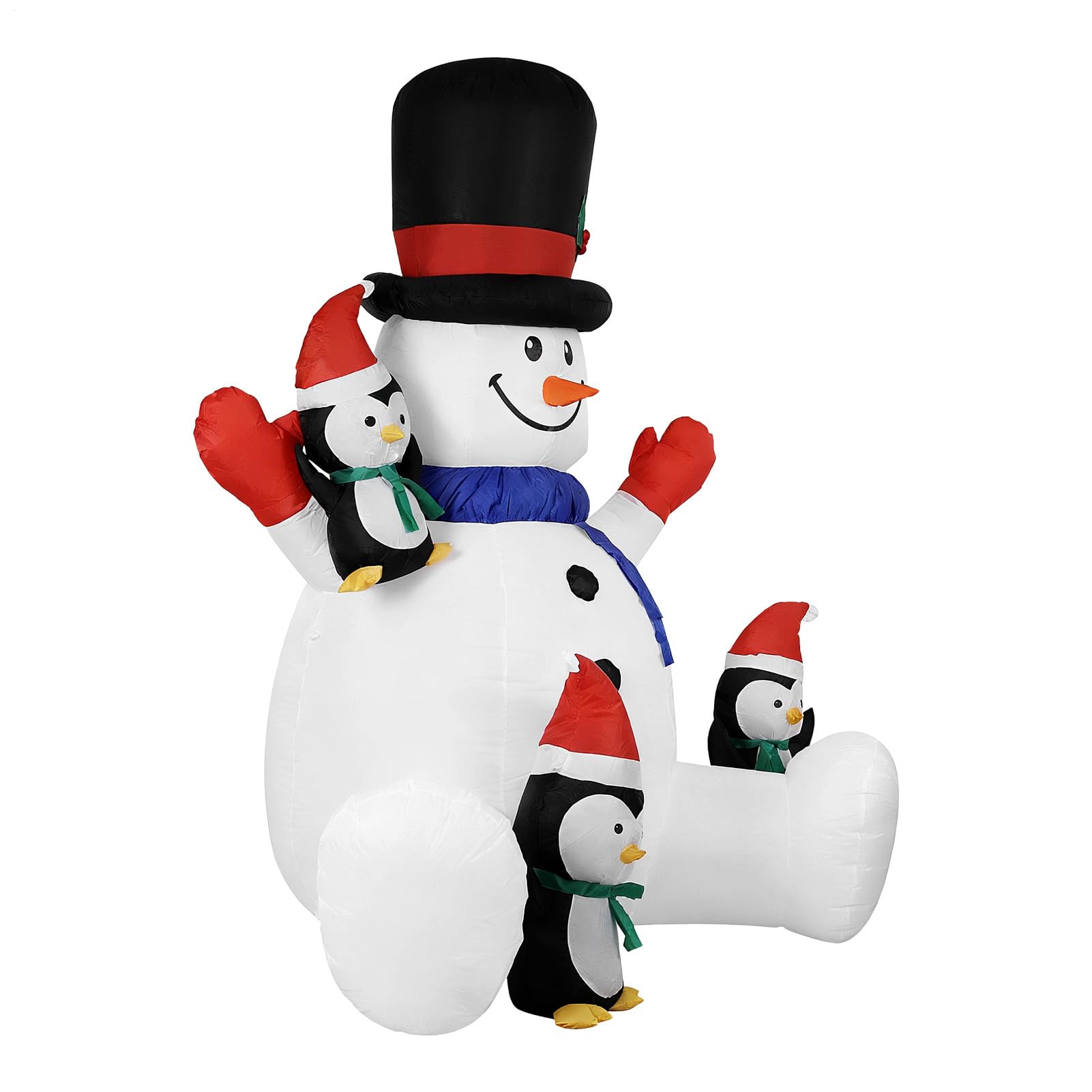 Muñeco De Nieve Inflable Navideño Inflable Estacional con Luces LED RGB Y 3