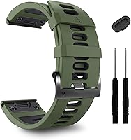 Vista 12 de ZPJPPLX 26mm Correas de reloj de fácil ajuste para tactix 8 Fenix 8 51mm 7X Pro 6X 5X, correas deportivas de silicona suave compatibles para Garmin