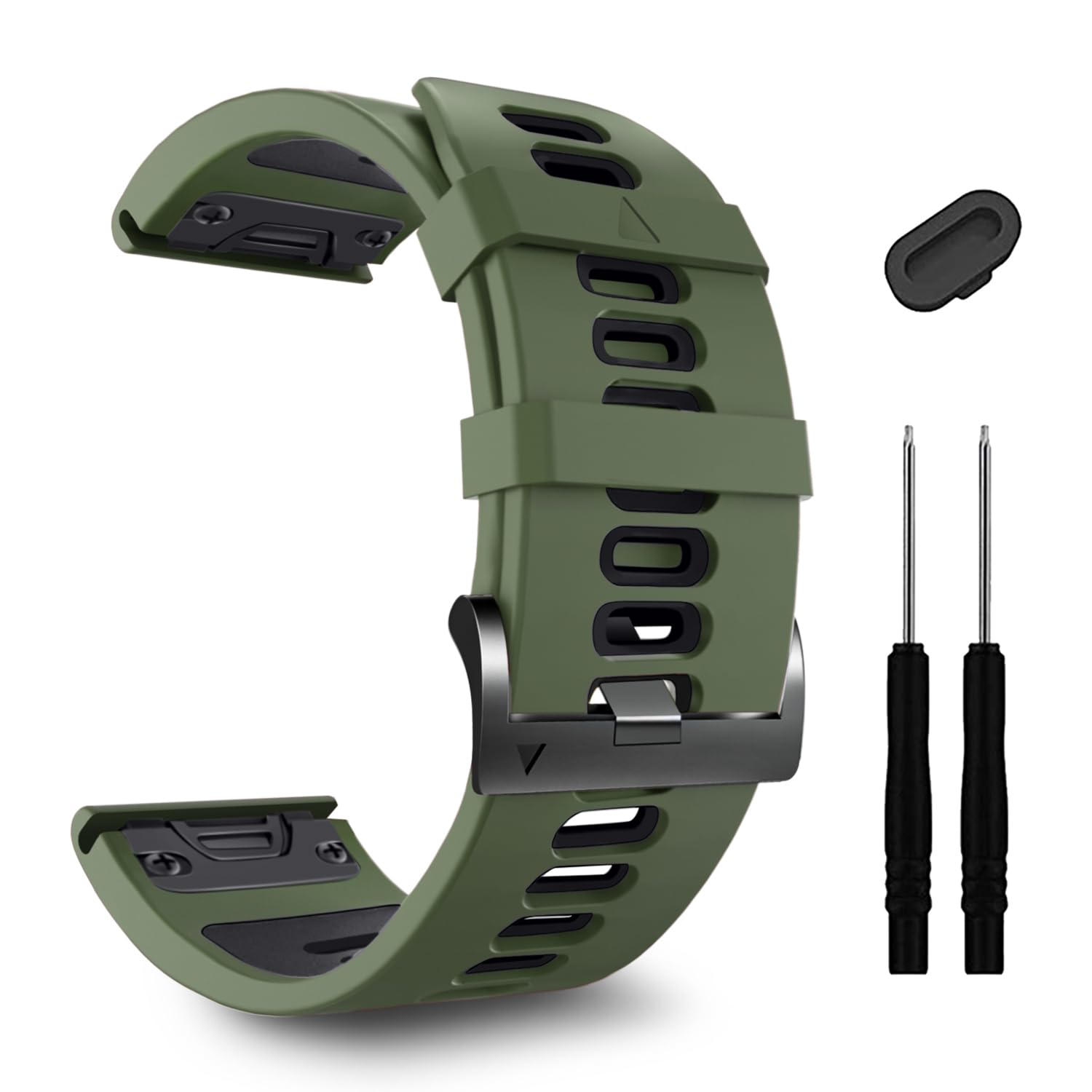 ZPJPPLX 26mm Easy Fit Watch bands For Tactix 8/Fenix 8 7X Pro 6X 5X,Soft Silicone Sport Straps Compatible for Garmin Tactix8/7/Fenix 6X Pro/5X Plus/Enduro3 2/Descent Mk2i/3i Epix Pro quatix 8 51mm