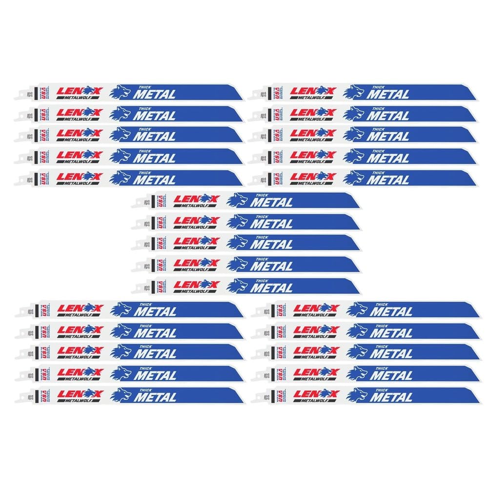 LENOX Tools LAZER Metal Cutting Reciprocating Saw Blade, Bi-Metal, 12-inch, 14 TPI, 25/PK