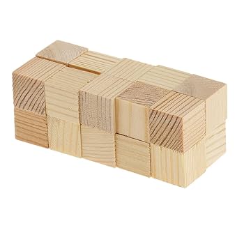 Amazon.co.jp: Homyl 木製 立方体 ブロック パズル 未完成 工芸