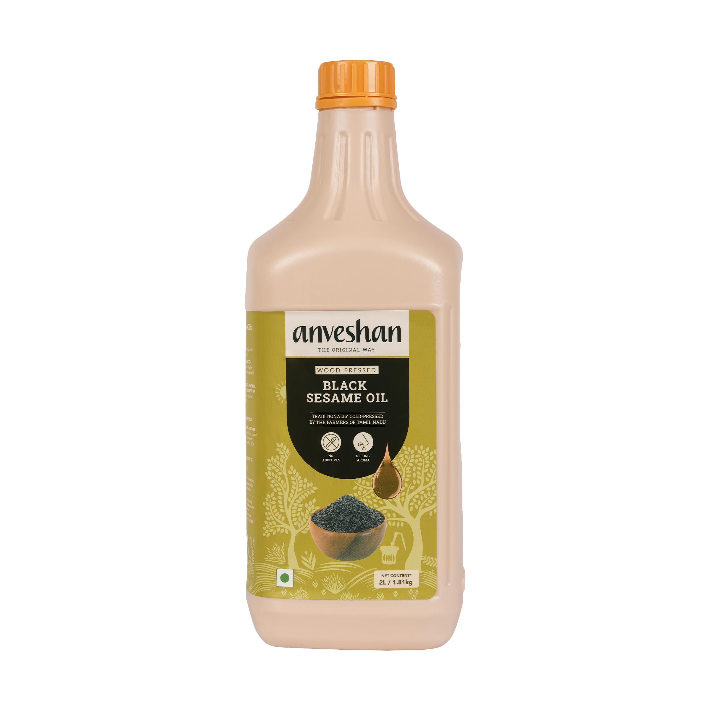 Anveshan Wood Pressed Black Sesame Gingelly Oil - 2L | Plastic Can | Kolhu/Kacchi Ghani/Chekku | Gingelly Oil | Natural | Chemical-Free | Cold Pressed Sesame Oil for Cooking. (B08JJCPQKH) Amazon Price History, Amazon Price Tracker