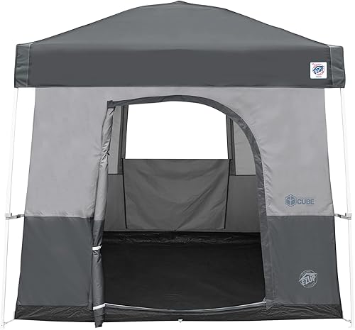 Miniatura 2 de E-Z UP Cubo de campamento deportivo convierte el toldo de pierna en ángulo de 10 pies en tienda de campaña gris canoparefugio no incluido gris, Azul