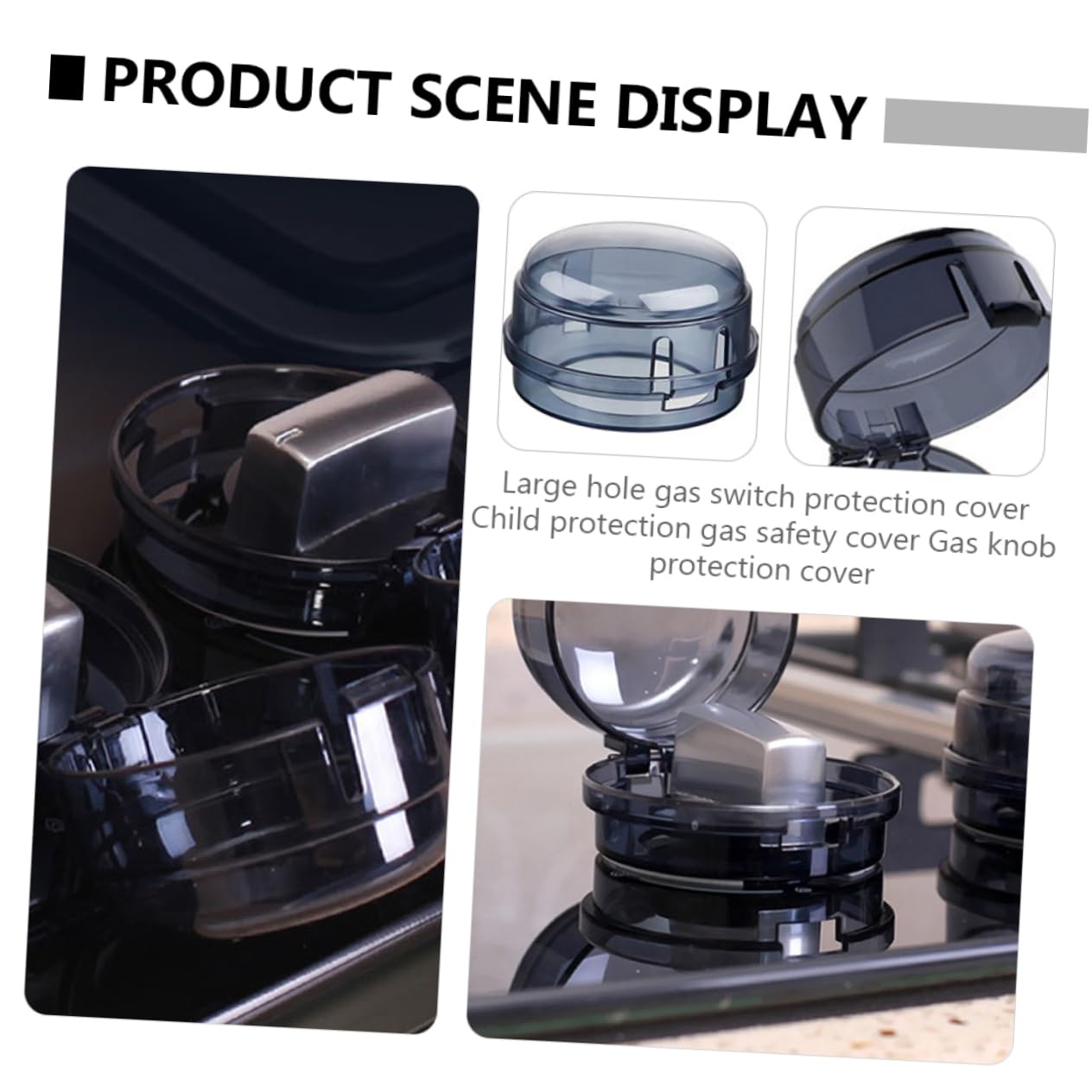 6pcs Gas Knob Covers Safety Stove Covers for Gas Range Burner Knob Safety Protector