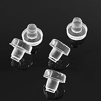 Vista 5 de Litoexpe Parachoques de vidrio con vástago, 30 piezas de agarres de goma transparente antideslizantes para mesa de patio espaciadores para muebles
