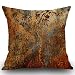 Smooffly Housse de coussin décorative 45 x 45 cm - Marron rouille - Structure en fer - Structure murale - Impression sur les deux côtés - 45 x 45 cm