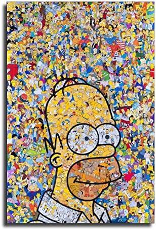 Cartoon Homer Los-Simpsons Poster Decorative Painting Canvas Wall Art Living Room Posters Bedroom Painting 16x24inch(40x60cm)