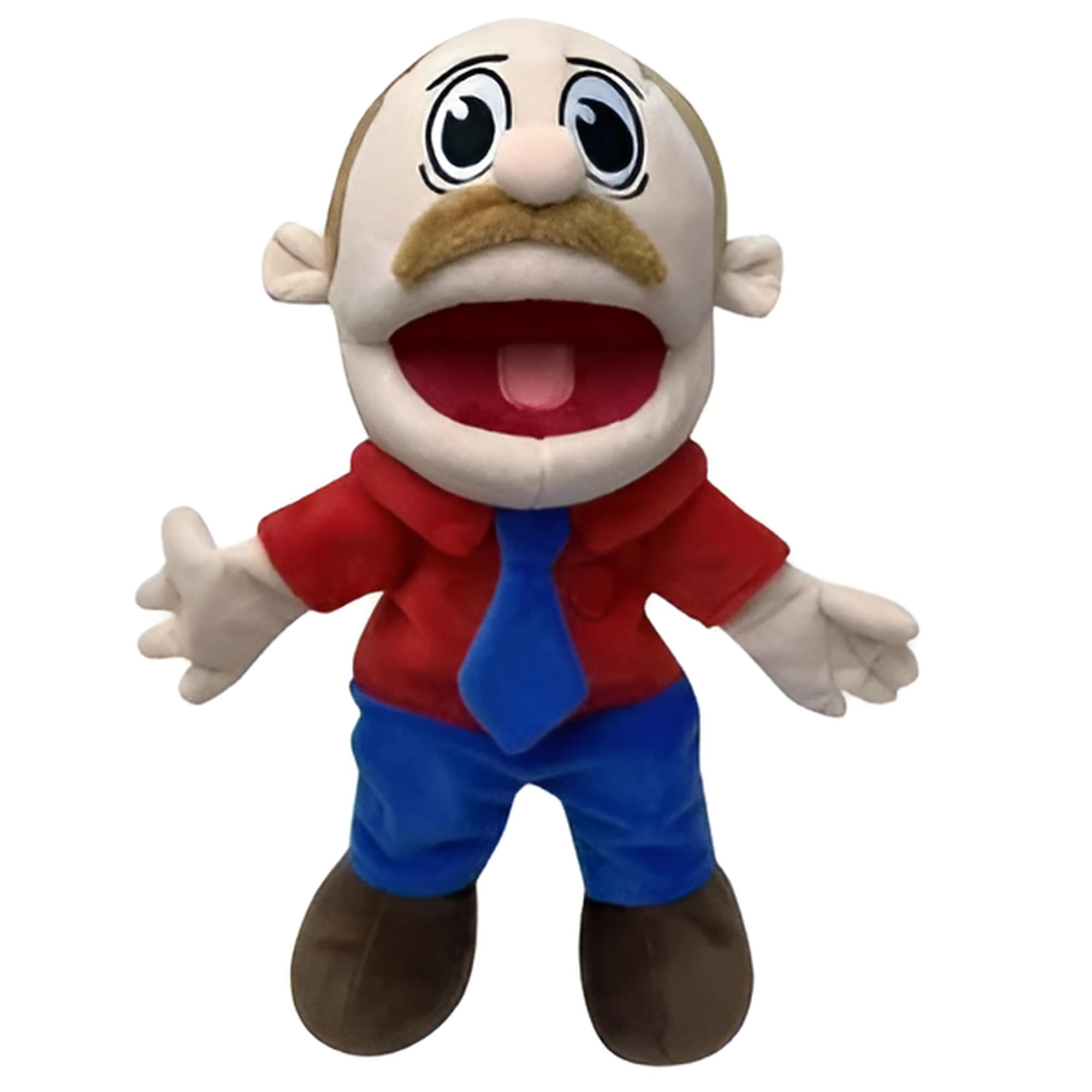 Azj Puppet Plush Toy Doll, Mischievous Funny Puppets Toy with Working Mouth, 60cm Soft Hand Puppet for Play House Gift for Birthday Christmas Halloween Party (Marvin)