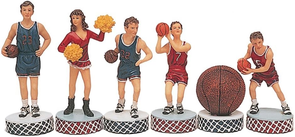 WE Games Basketball Players Chess Set, Hand Painted Polystone, Chess Pieces Only, Luxury Chess Game for Adults, Sports Figures Chessmen