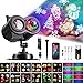 Produktbild LED Projektor Lampe, Weihnachten Projektionslampe, 2 in 1 Bewegungsmuster mit Ocean Wave LED-Landschaftslichtern, Wasserdichte Xmas Theme Party Nachtlicht Dekor, 12 Dias 10 Farben