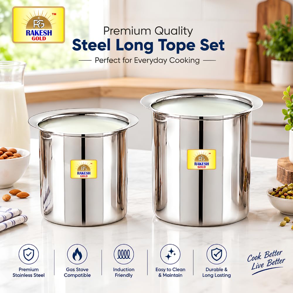 Rakesh Gold Stainless Steel Milk Boiler Set -4