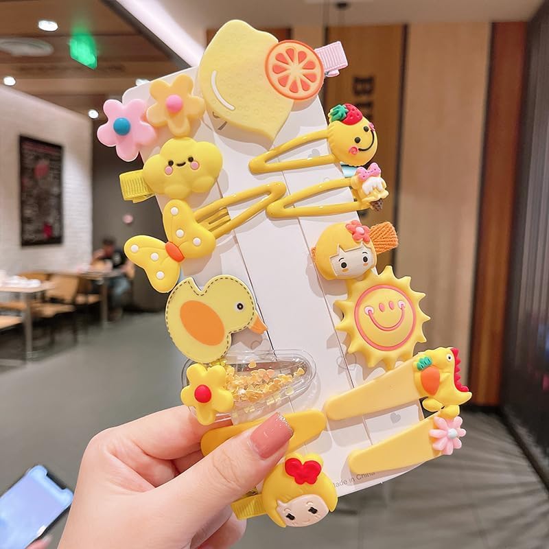 LIVECOOL Hairpin with Alligator Clips for Baby Girls Hair Rubber Bands Bow Hair Clips Barrettes Bow Long Ribbon Hairpin for Women Girls Hair Accessories Hairband (Only 3 pcs, Yellow Kids PIn) (B0CH56NXSX) Amazon Price History, Amazon Price Tracker