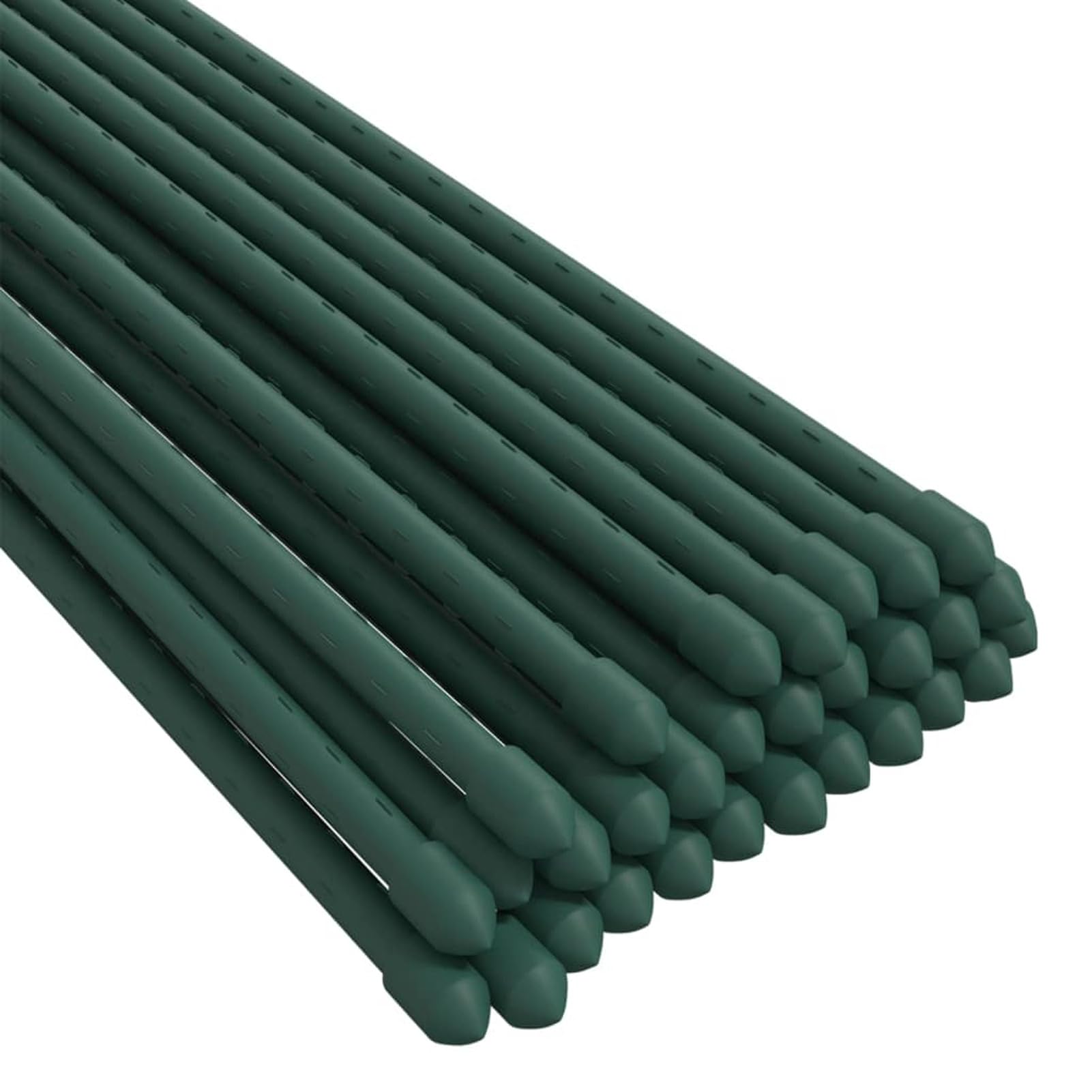 Tutores para Plantas 30 Unidades - Soportes de Acero Verde para Tomates, Pepinos y Enredaderas - Estacas Resistentes para Macetas y Jardín