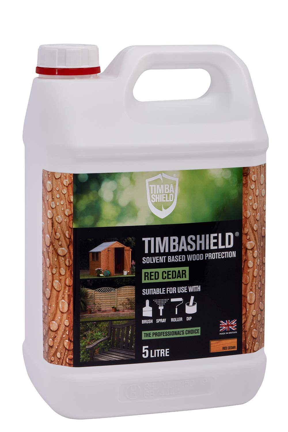 Buy Timbashield Solvent Based Wood Protection Red Cedar 5L Wood