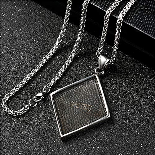 FIZIZDH Men's Cool Stainless Steel 1% er Pendant Necklace, 24 inch Keel Link Chain4