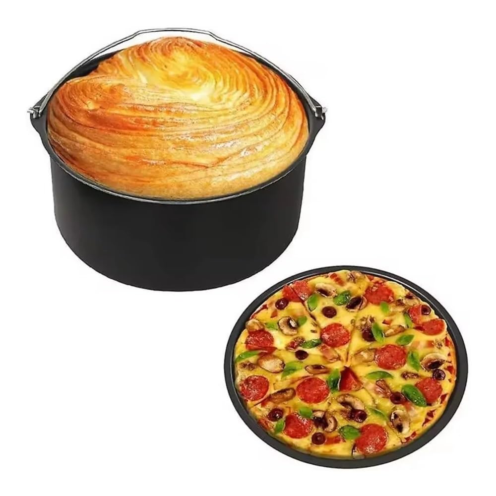 Gcroet Air Fryer Pans for Oven, 6 Inch Cake Pan, Non-Stick