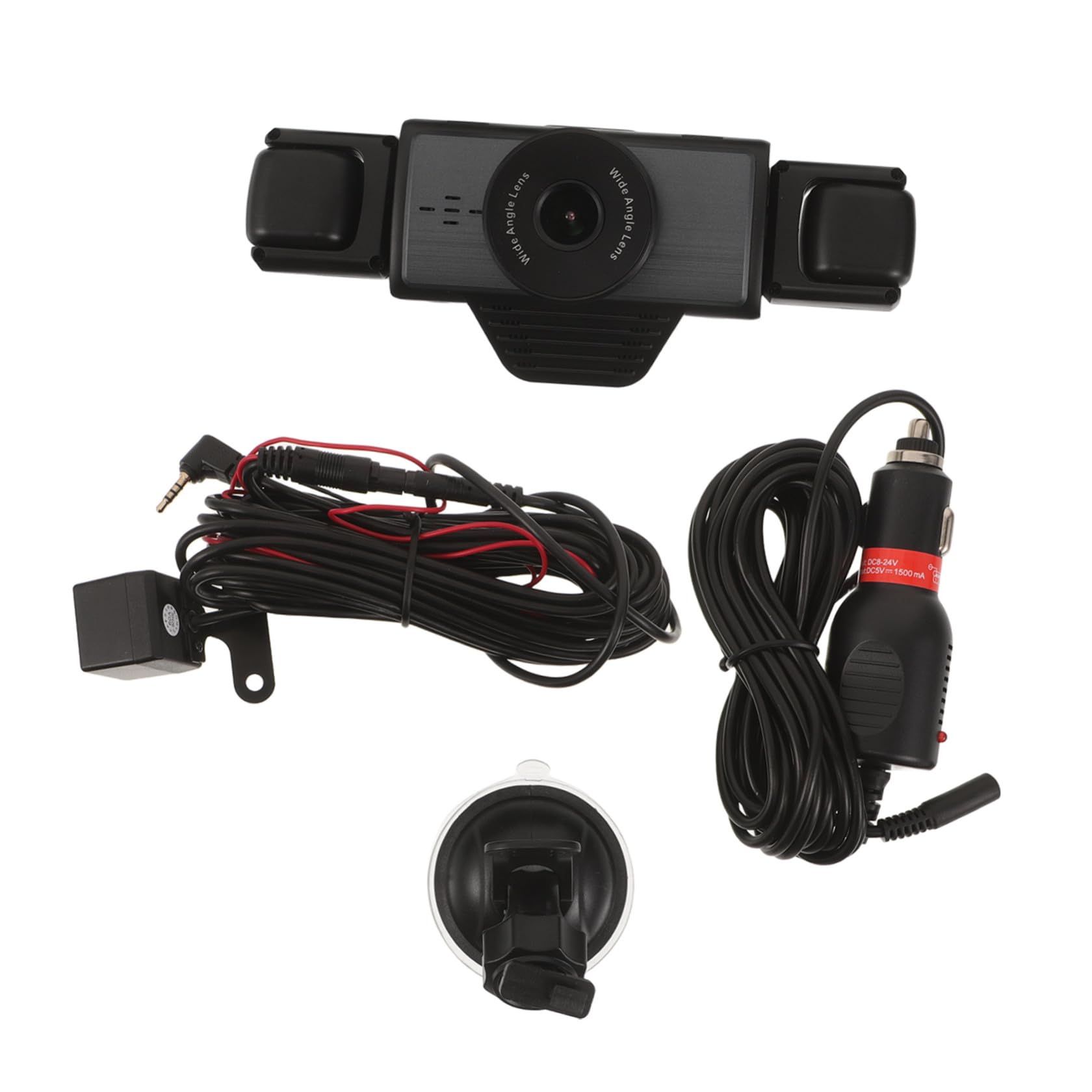 Holibanna Dash Cam a Cinque Vie per Auto con Wifi e Visione Notturna | Copertura Completa, Obiettivo Grandangolare, Abs Nero, Registrazione in Loop
