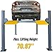 KATOOL 8500lbs 4/Post Car Lift Parking Lift with Double Locks More Safety Extra Height Width Length 70.8