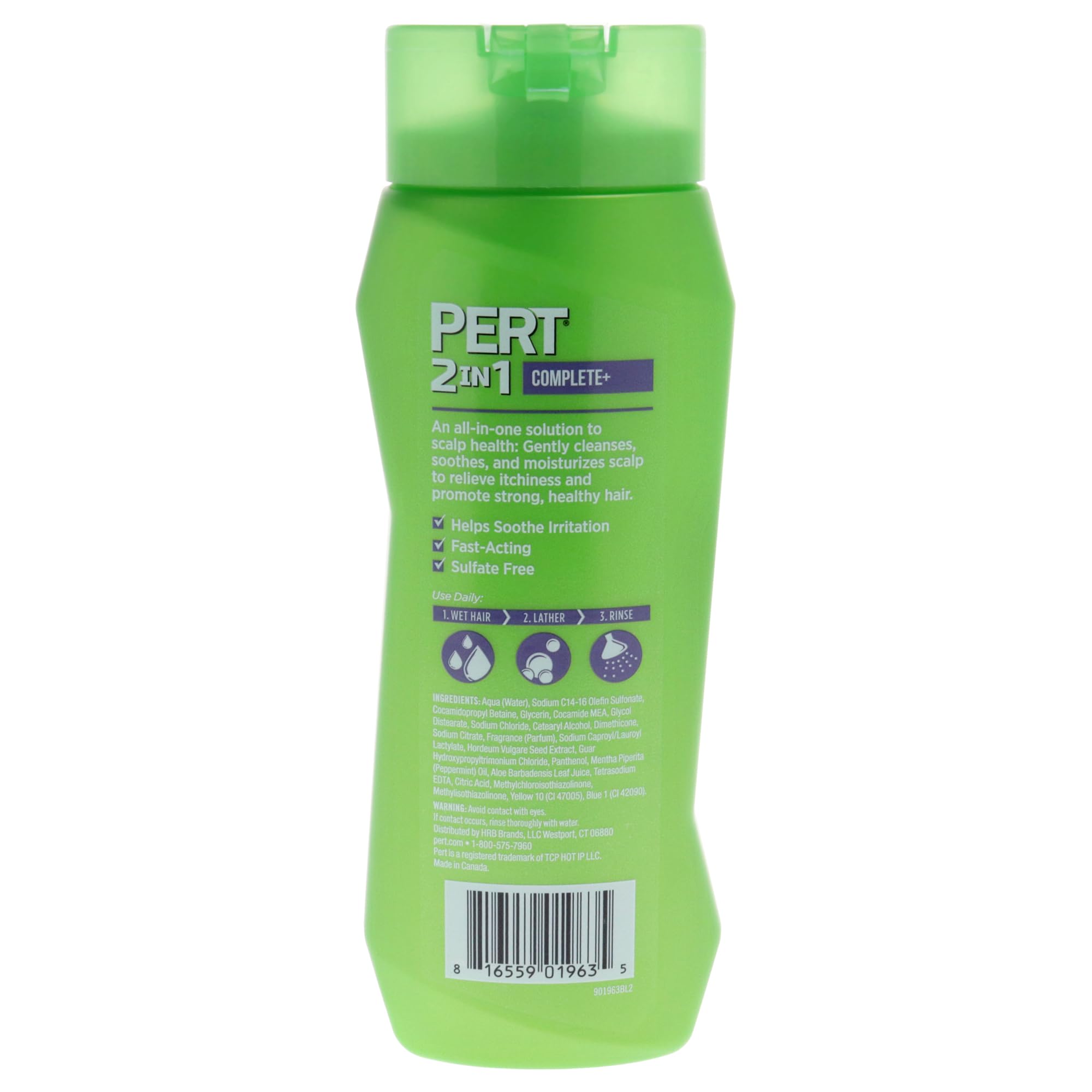 PERT 2 in 1 Complete Plus Scalp Care Shampoo and Conditioner - Itchy Scalp - Sulfate Free Shampoo and Conditioner for Healthy Hair - 400 ml