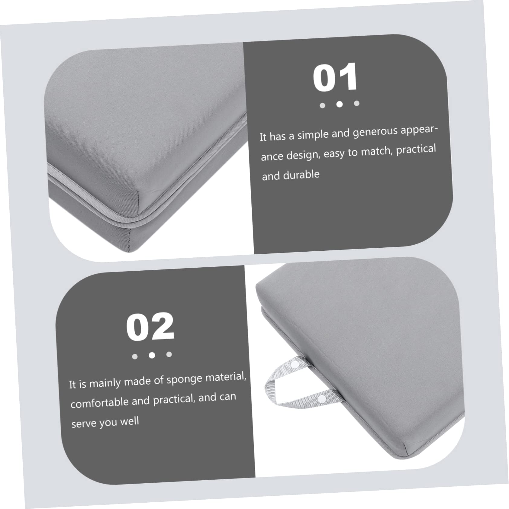 2 Piezas Almohadilla para Arrodillarse de y Flexible Cojín Protector para Rodillas Multifuncional para Jardín Baño Yoga y Trabajo Doméstico Color Gris