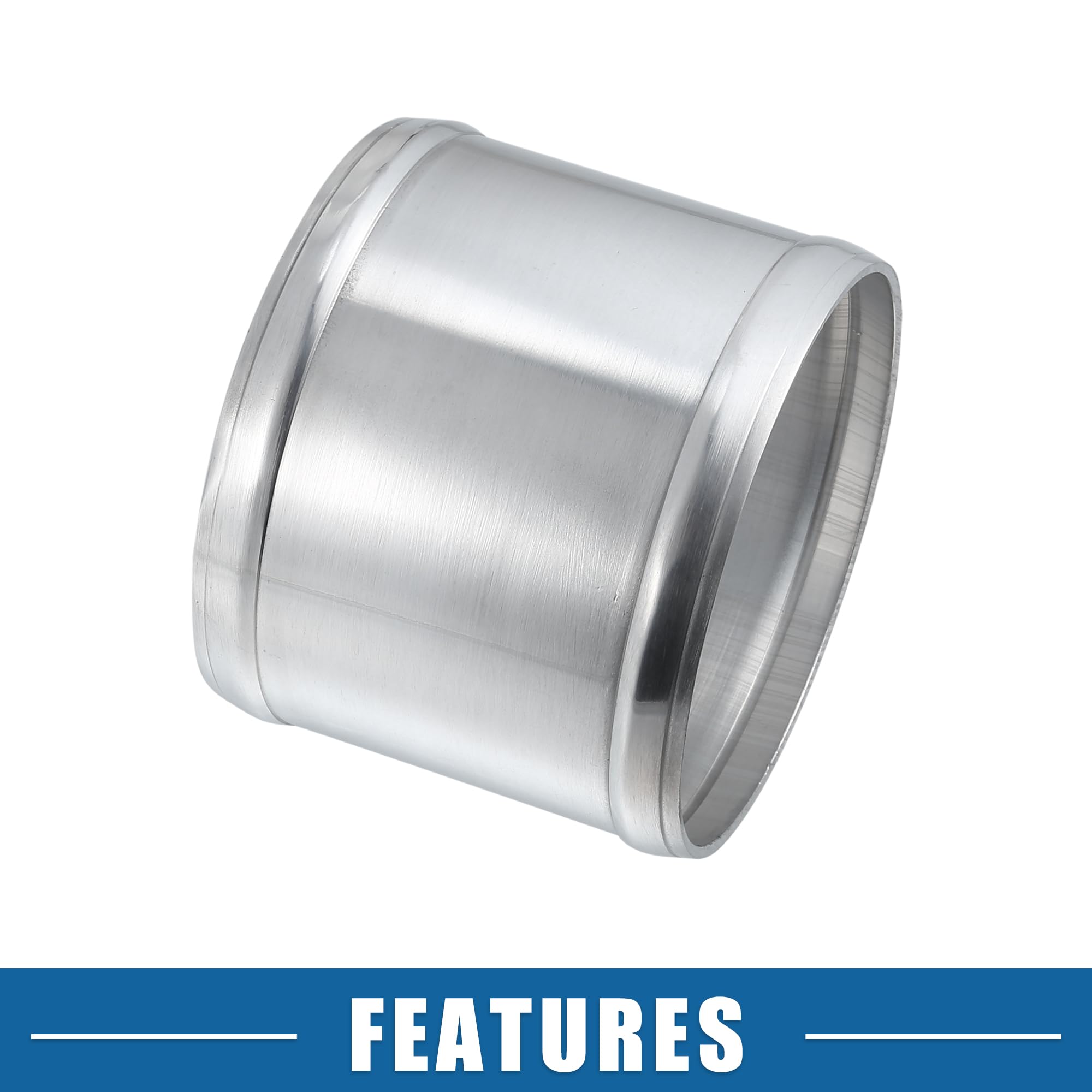 A ABSOPRO Car Adapter Joiner Pipe Universal 63mm 2.48" OD 76mm 2.99" Length Connector Tubing Adapter Aluminum Alloy Silver Tone, Heater Hose Connectors - Canada