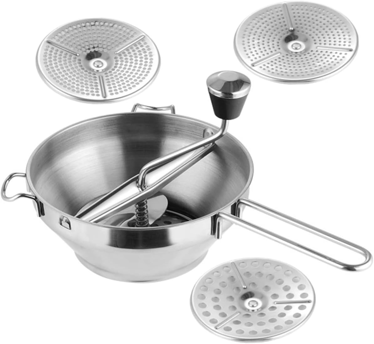 Cabilock Stainless Steel Potato Ricer Masher Ergonomic Handle Multifunctional Food Press Tool for Mashed Potatoes Fruits and Vegetables for Home Cooking