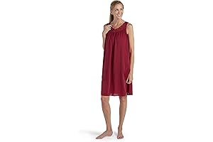 Miss Elaine Women's Short Nylon Tricot Nightgown With Embroidery