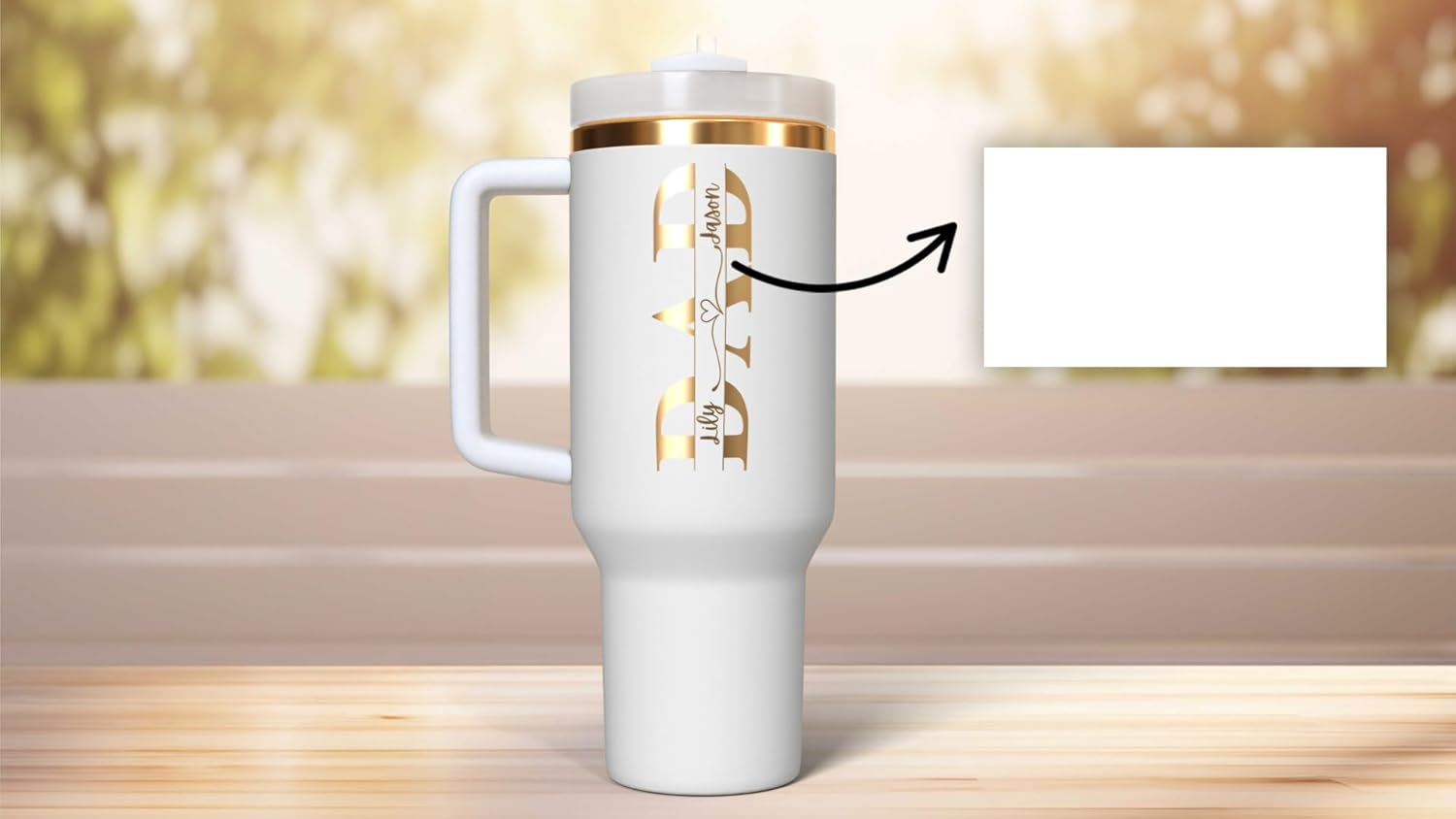 Personalized 40 oz Tumbler with Handle and Straw - Laser Engraved Custom Name Travel Mug - Insulated Stainless Steel Coffee Cup - Gifts for Women Mom Dad - Large Personalized Tumbler - Image 8