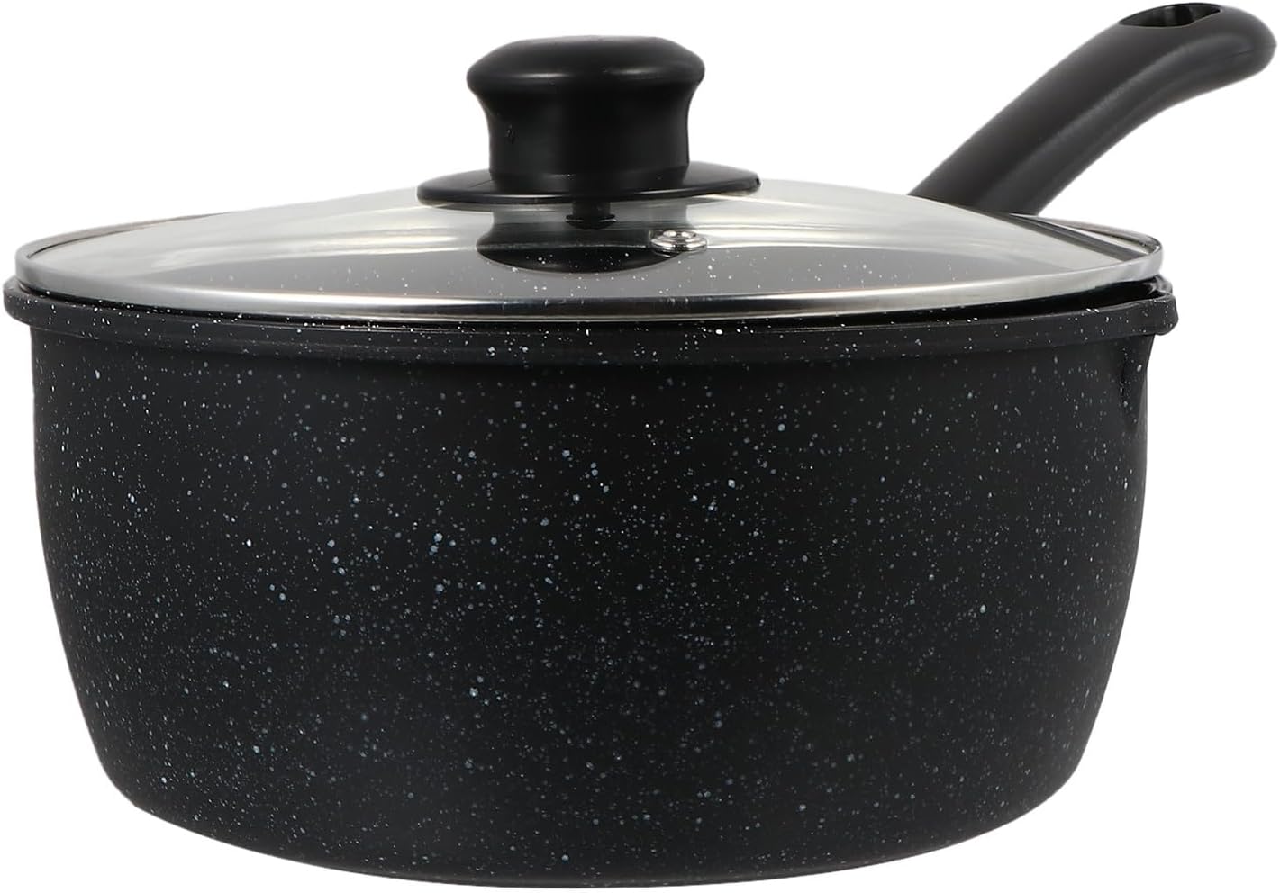 PRETYZOOM Maifan Stone Nonstick Saucepan 20cm Milk Cooking Pot with Lid Iron Kitchen Soup Pot for Household Cooking